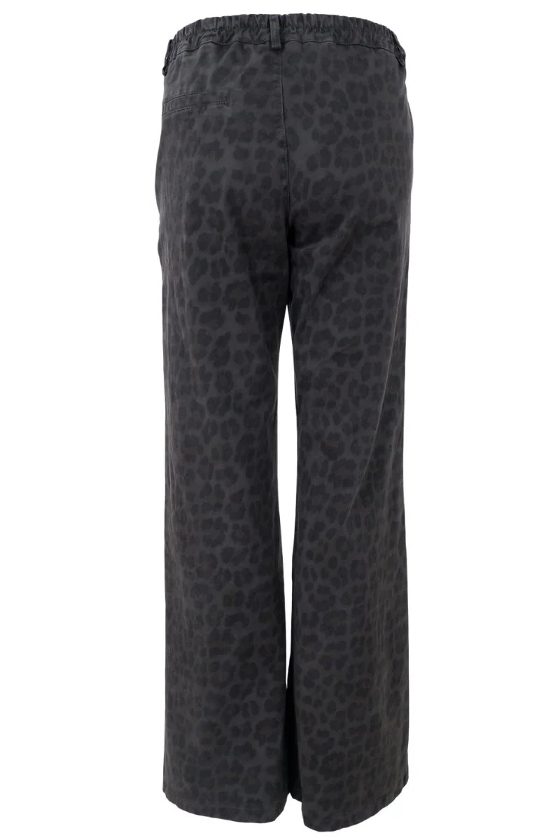 Abbie Box Stretch Pant | Grey Leopard | Bukser fra Black Colour - Image 4