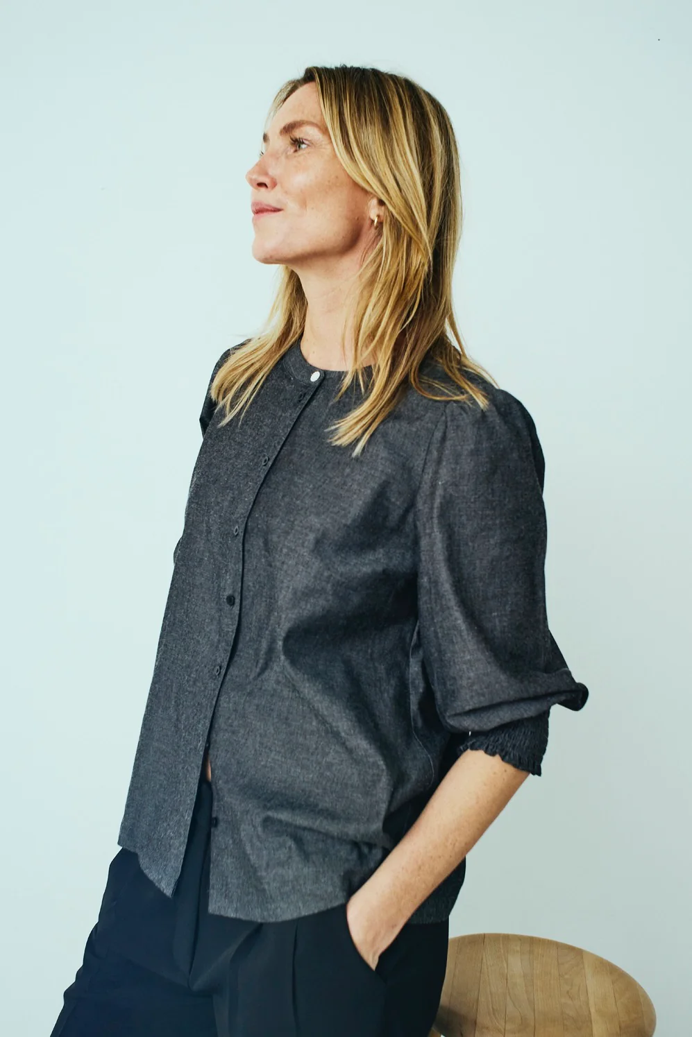 Aby Shirt 206351 | Black Denim | Shirt fra Freequent - Image 3