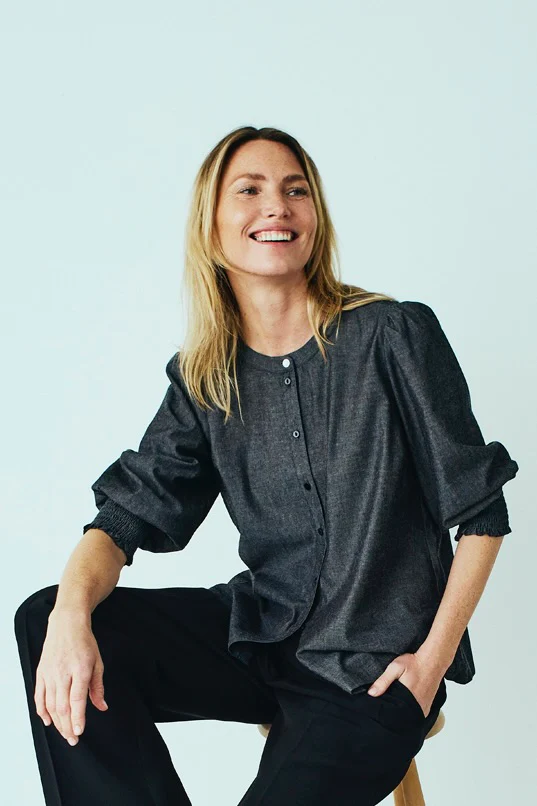 Aby Shirt 206351 | Black Denim | Shirt fra Freequent - Image 6