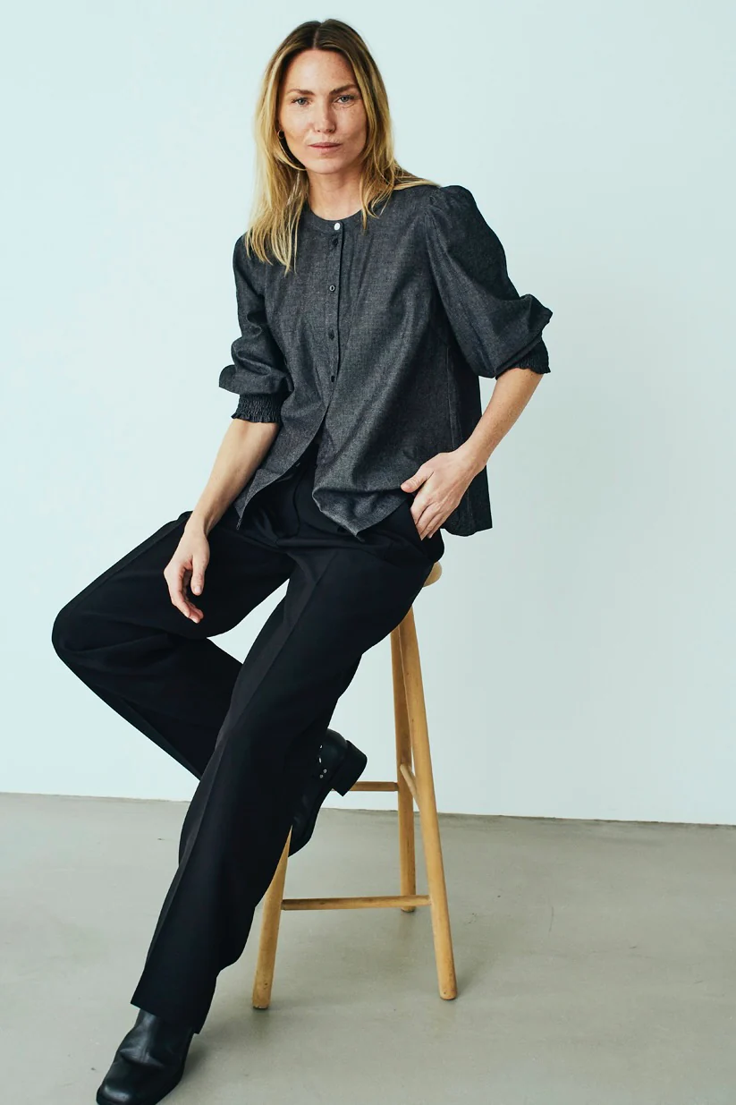 Aby Shirt 206351 | Black Denim | Shirt fra Freequent - Image 9