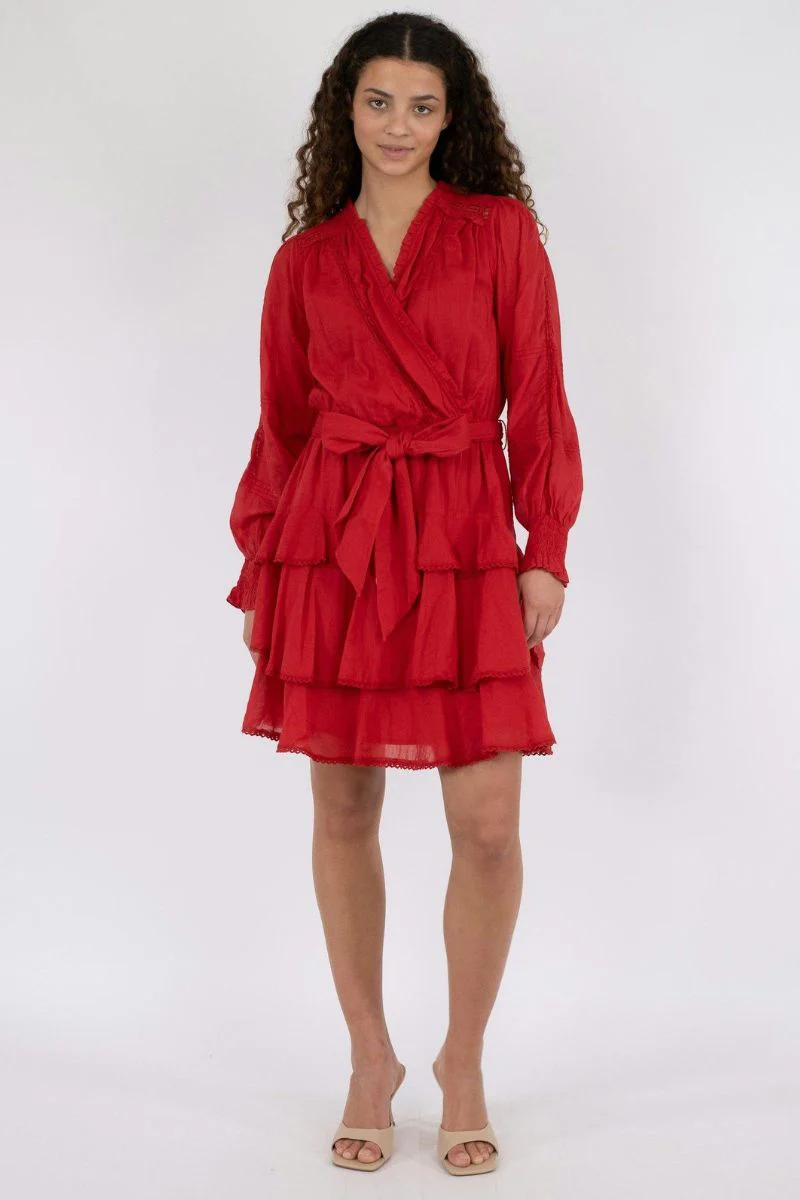Ada S Voile Dress 161858 | Red | Kjole fra Neo Noir - Image 8