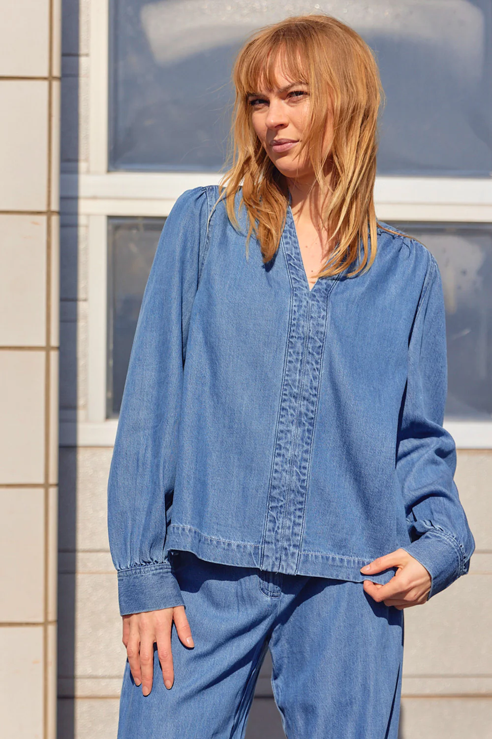 Agnes Blouse | Blå | Bluse fra Statebird - Image 6