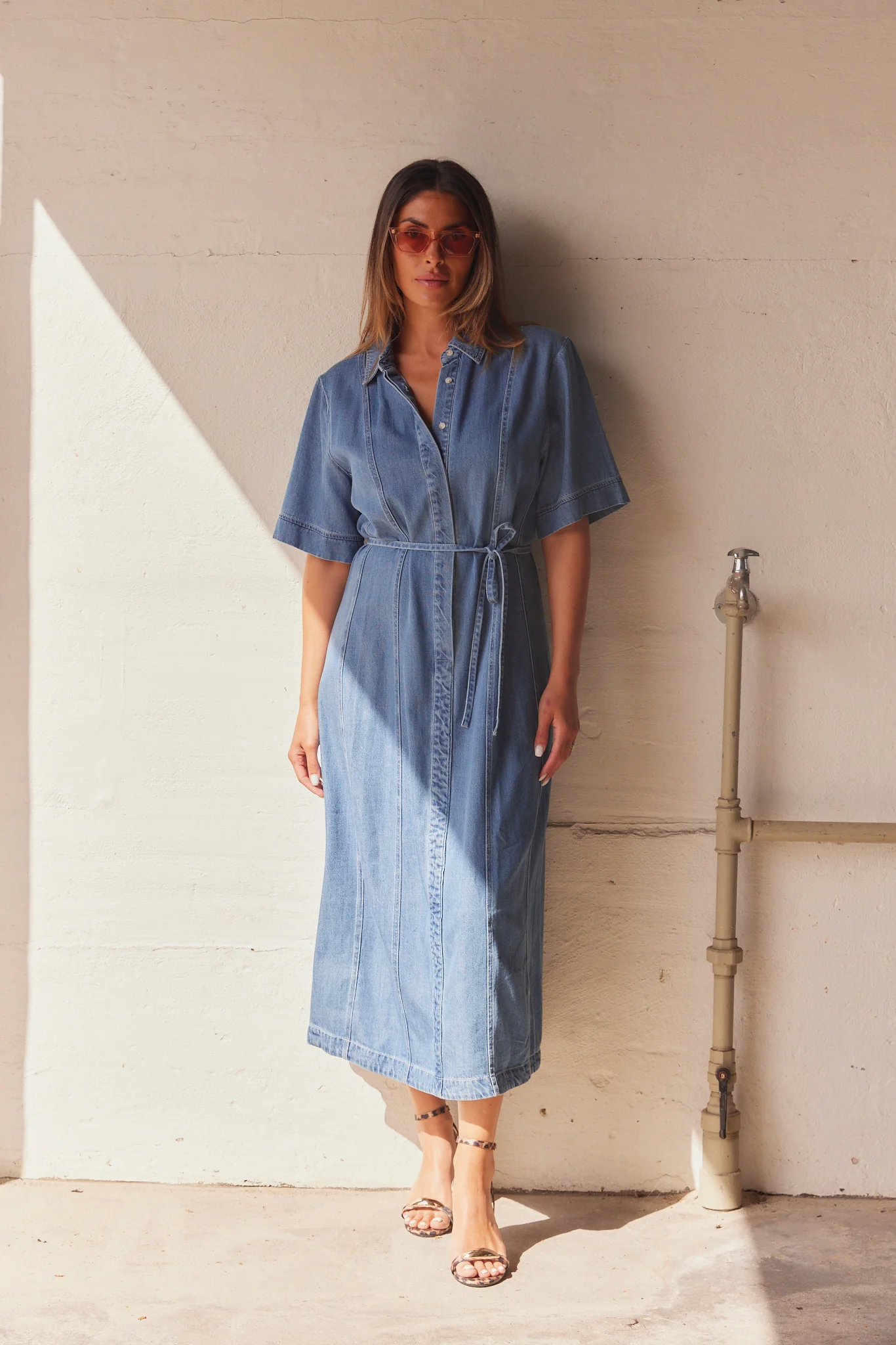Agnes Midi Dress | Blå | Kjole fra Statebird - Image 7