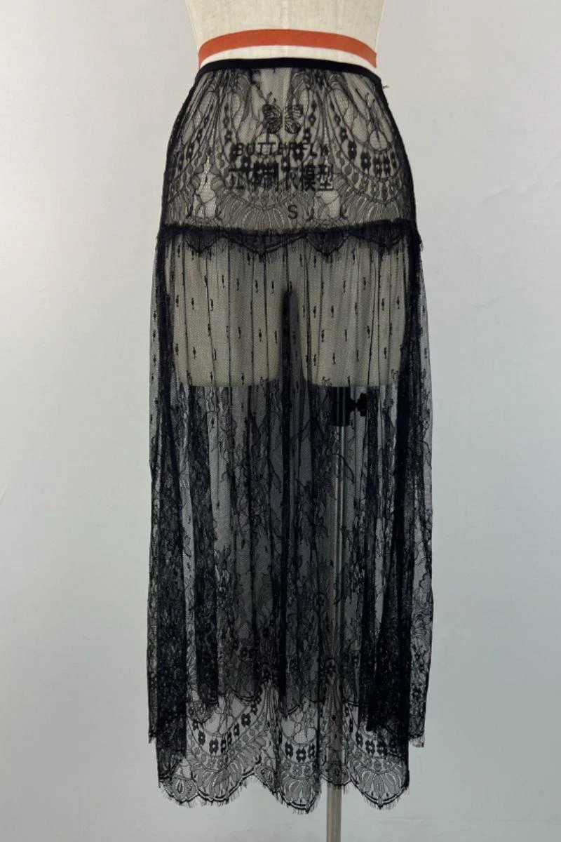 Mylar Lace Skirt| Blonde nederdel fra Avery - Image 4