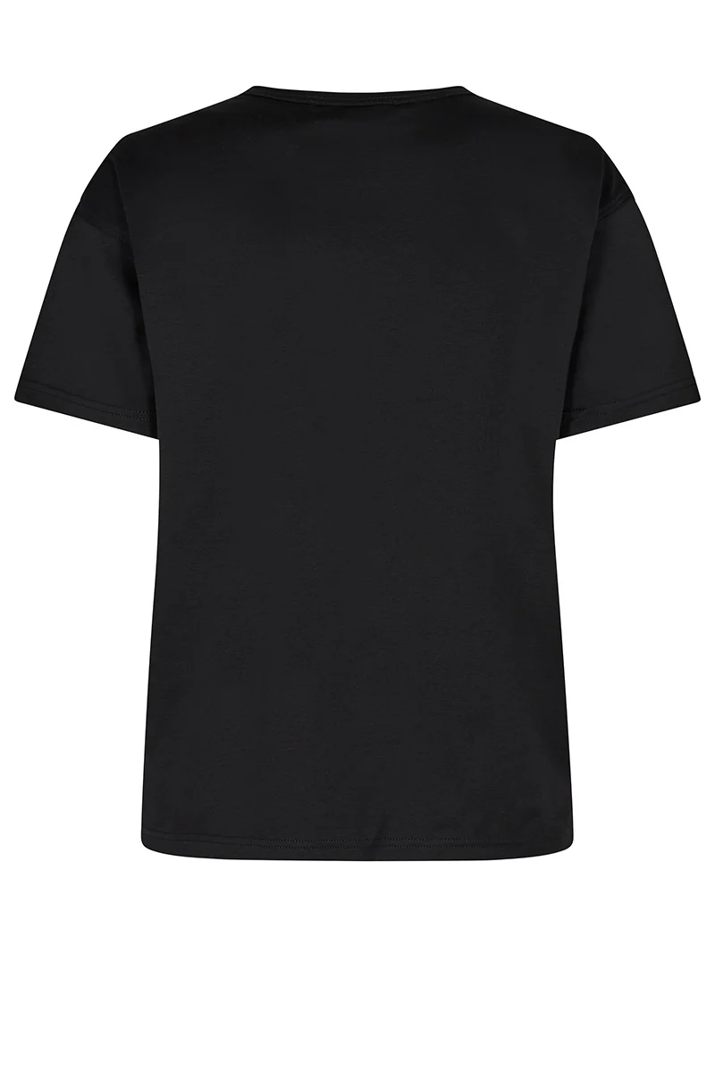 Aina O-SS Tee | Black | T-Shirt fra Mos Mosh - Image 6
