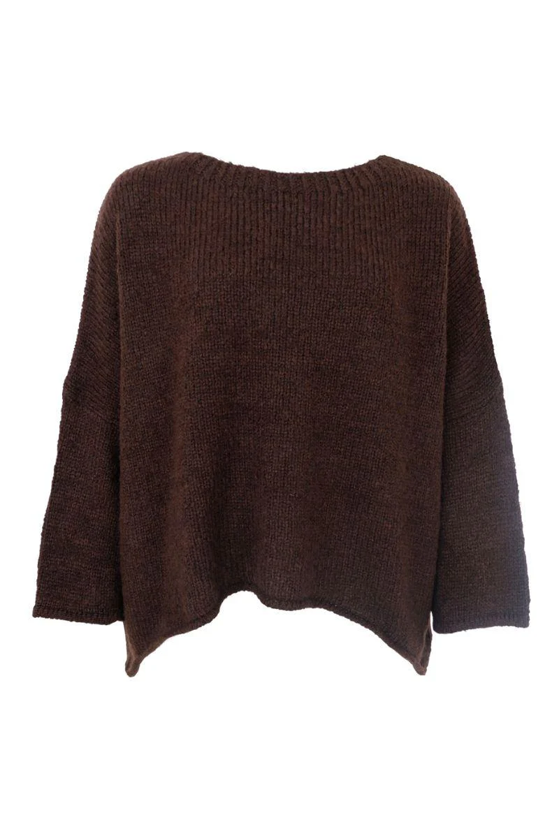 Alessia Knit Jumper | Coffee | Strik fra Black Colour - Image 2