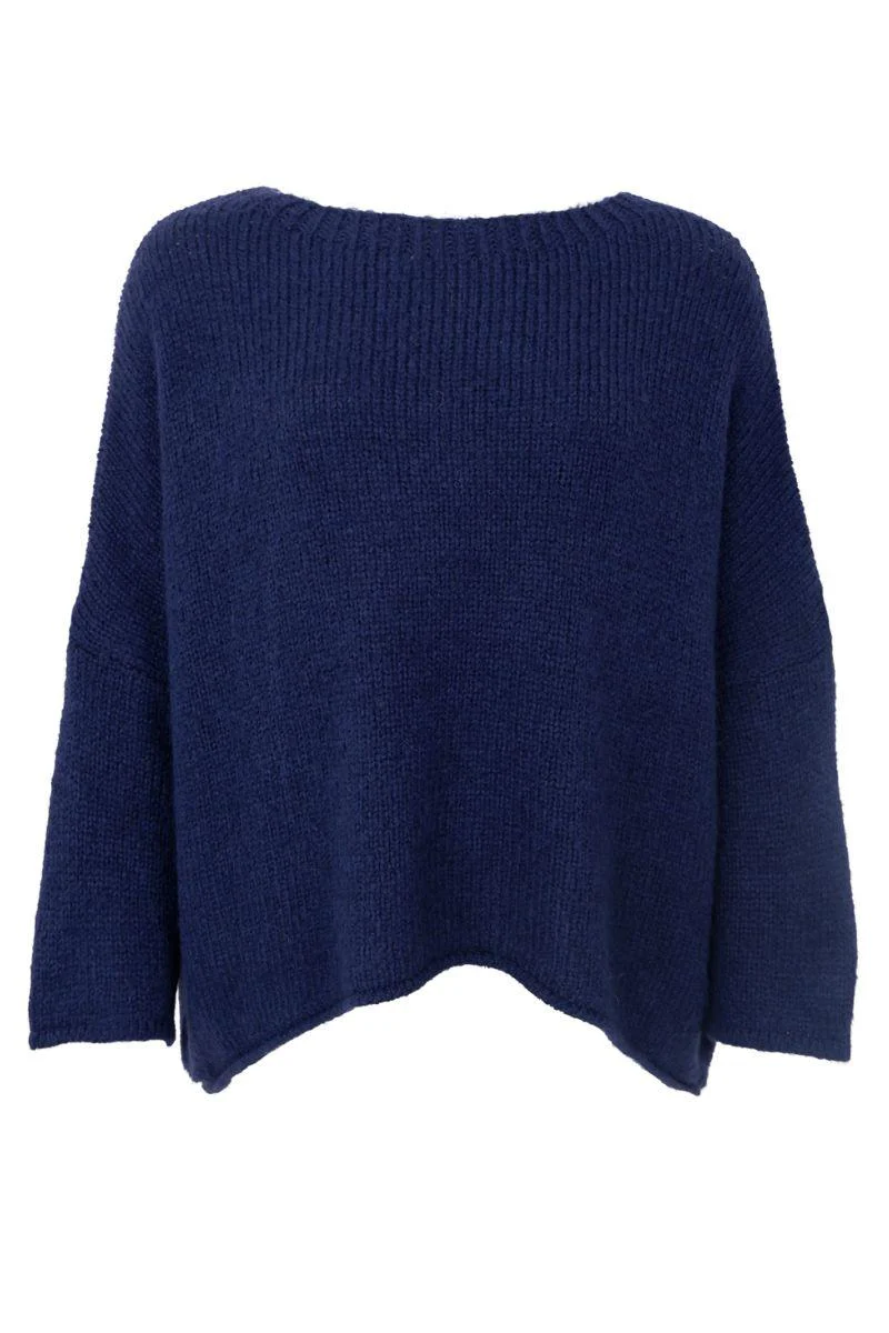 Alessia Knit Jumper | Navy | Strik fra Black Colour - Image 2