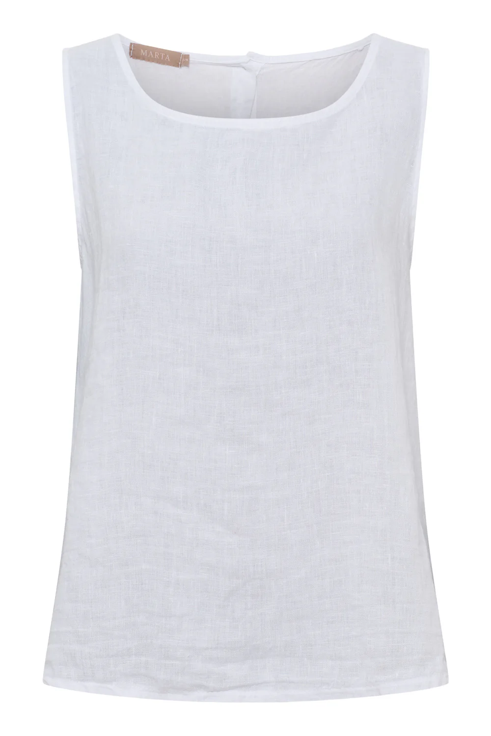 Alessia Linen Top | White