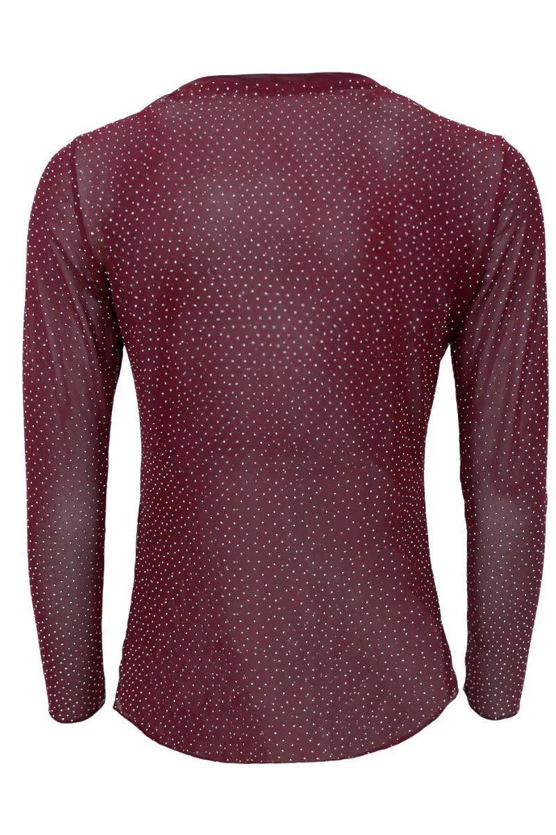 Alexis Tee W/Stones | Plum | Bluse fra Black Colour - Image 3