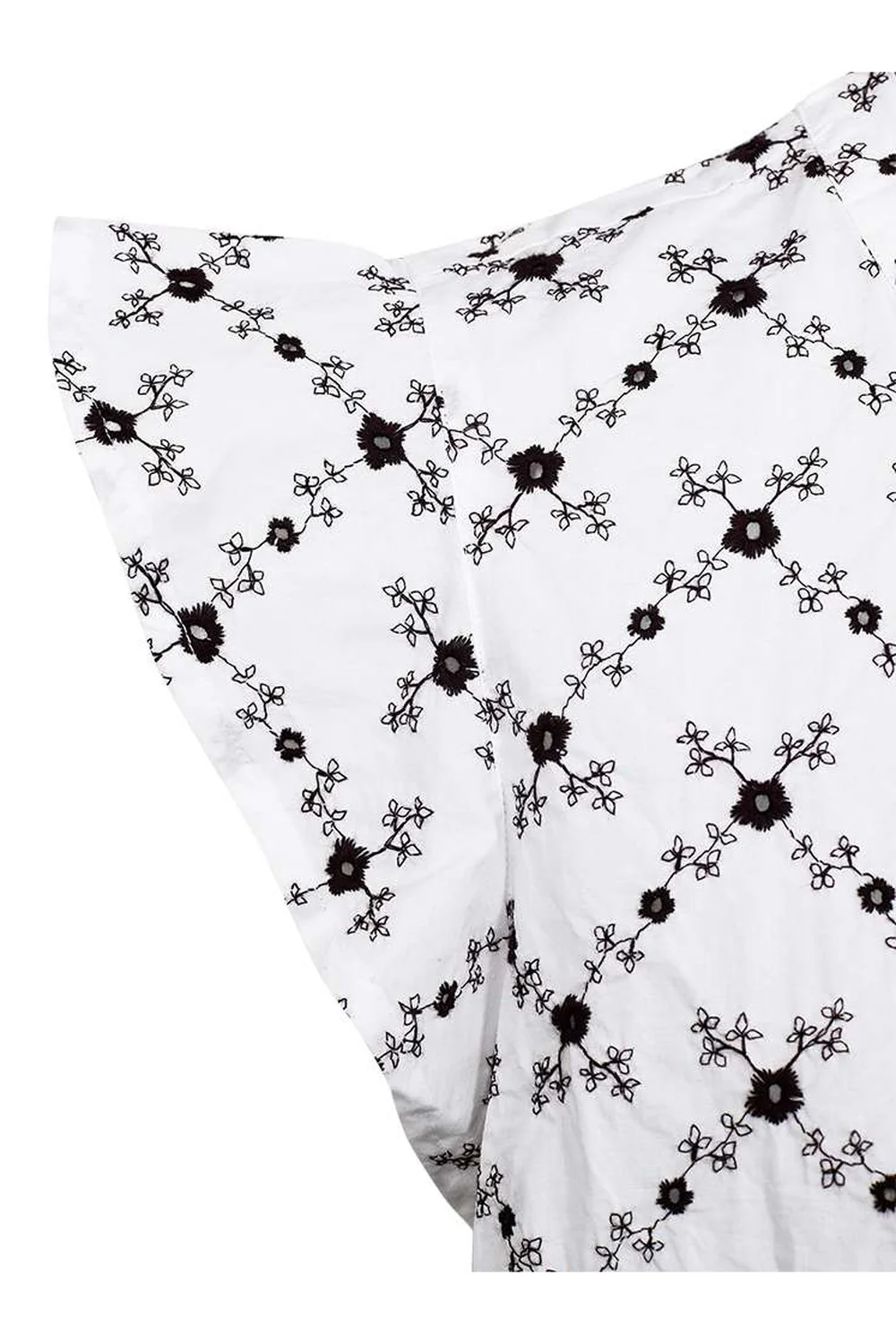 Alisa Blouse 208319 | Brilliant White W. Coffee Bean | Bluse fra Freequent - Image 2