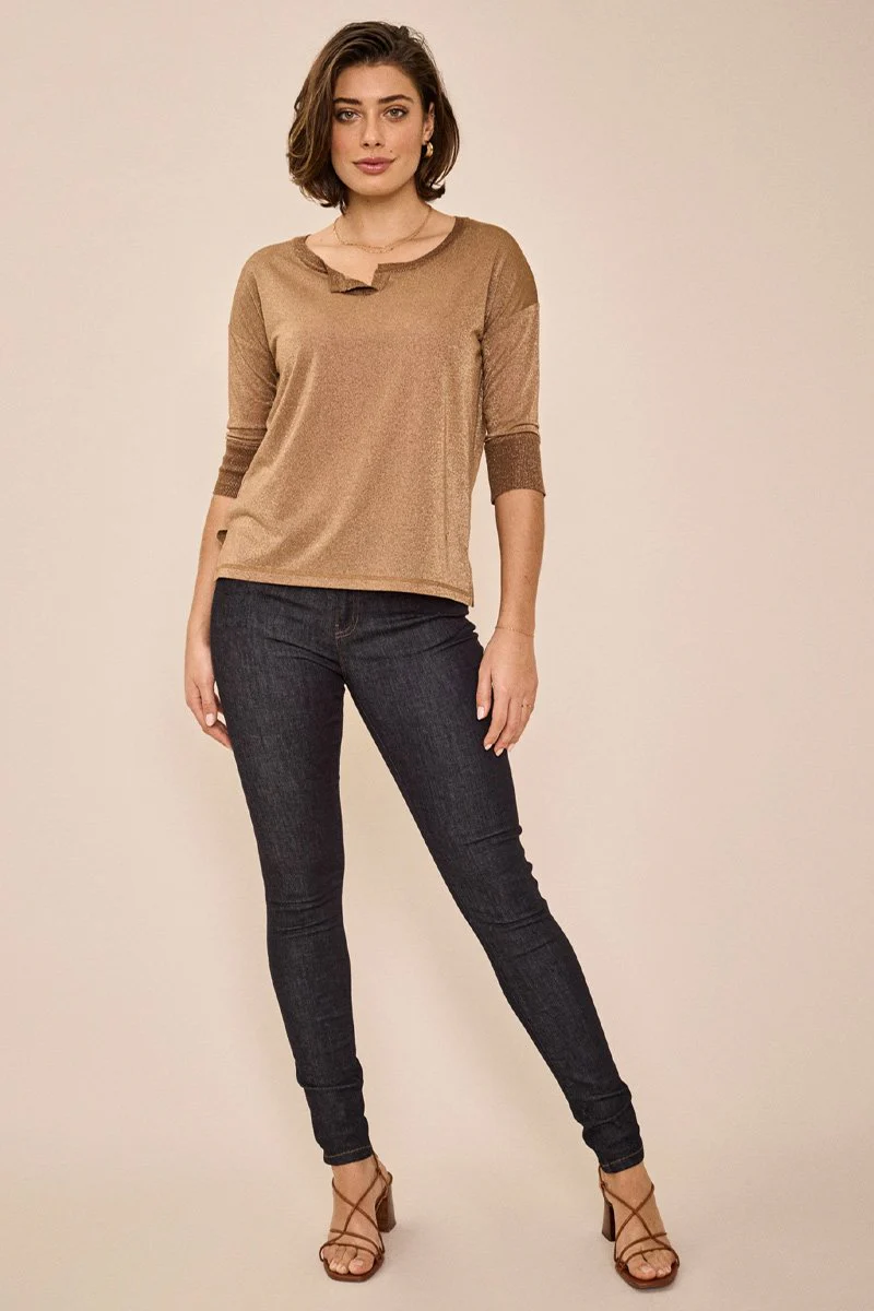 Alli Cover Jeans | Dark Blue | Højttaljet slim fit jeans fra Mos Mosh - Image 5