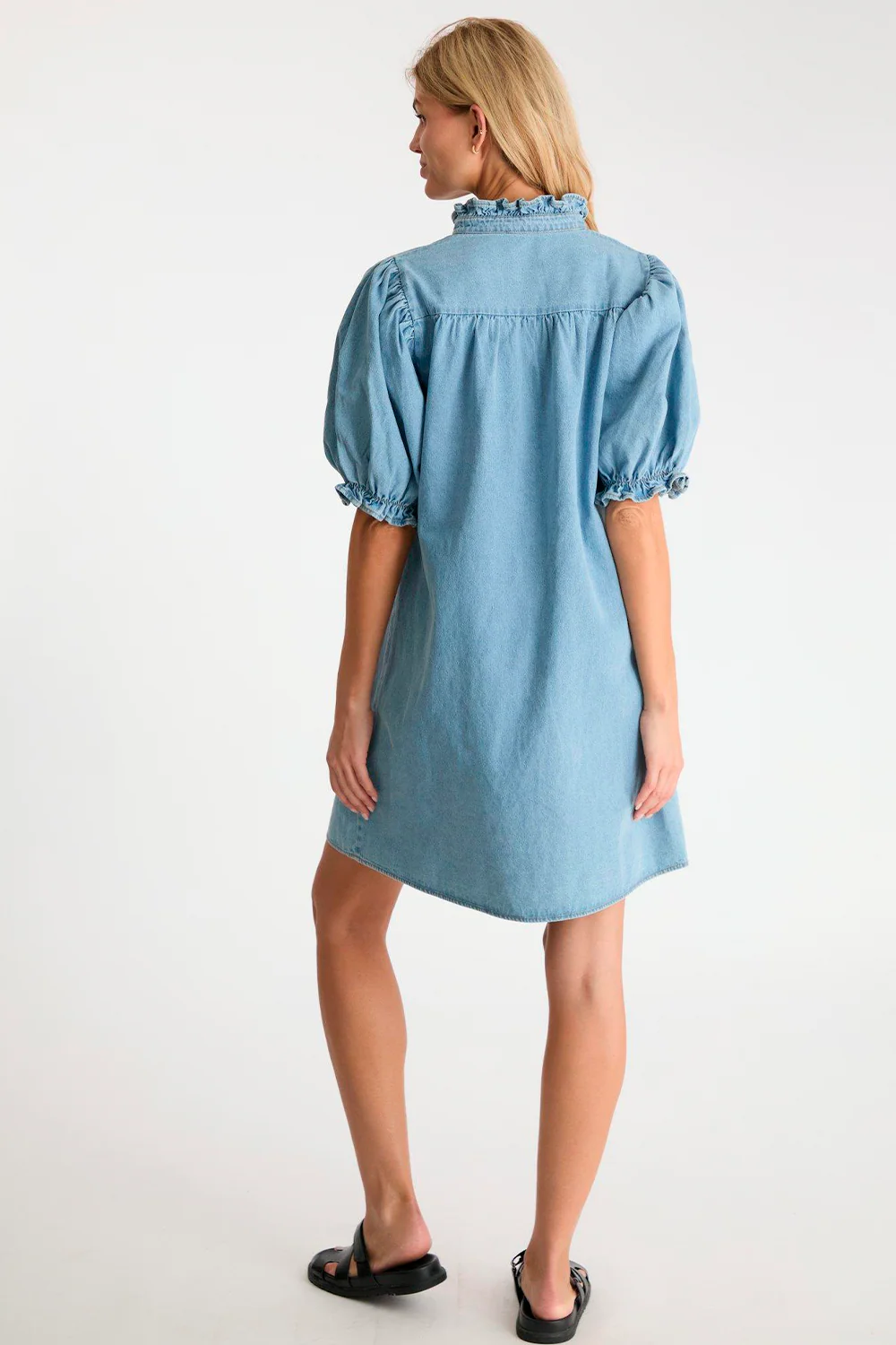 Alma Denim Dress | Stonewash | Kjole fra Neo Noir - Image 4