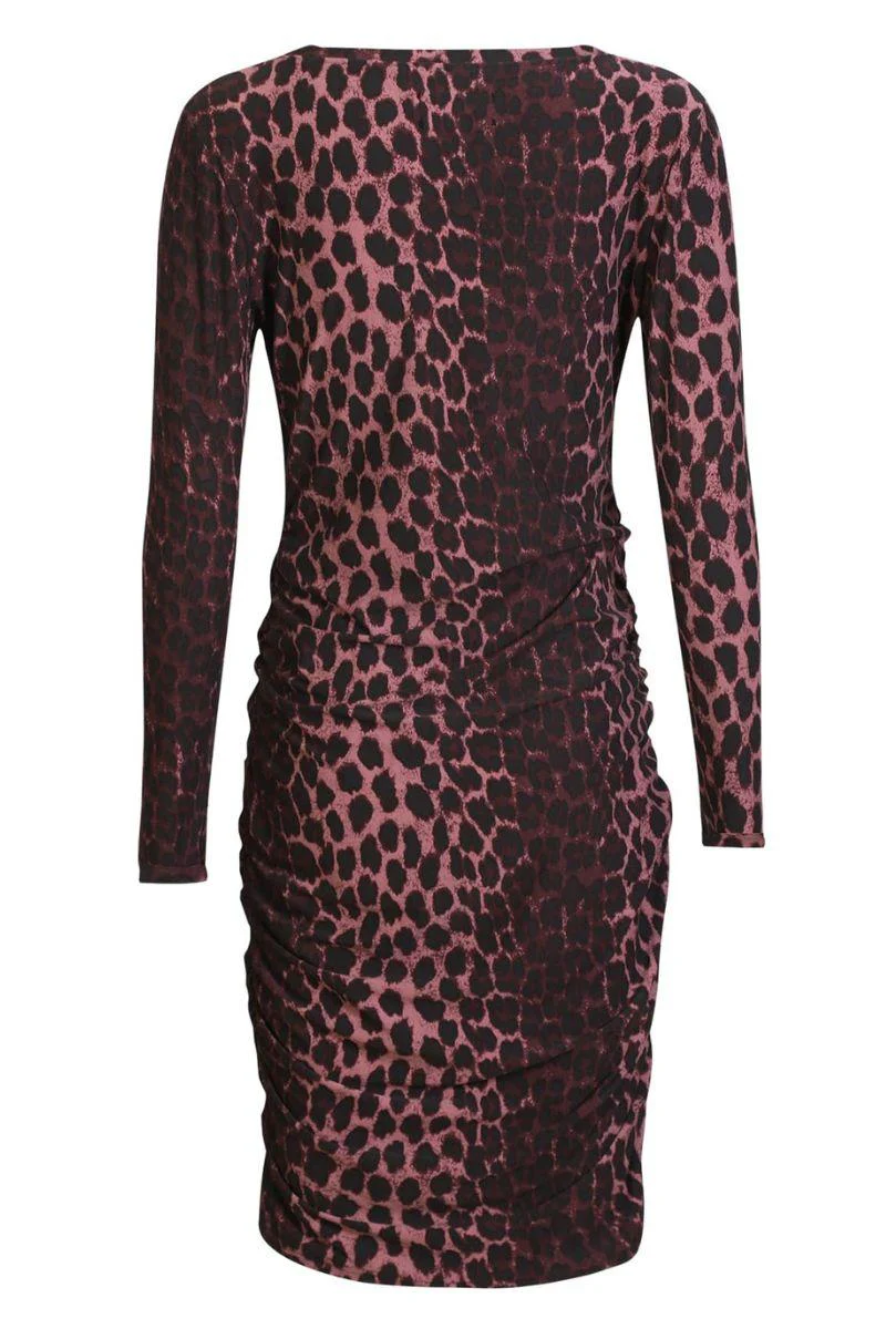 Alma Long Dress | Bordeaux Lux Leo | Kjole fra Liberté - Image 4