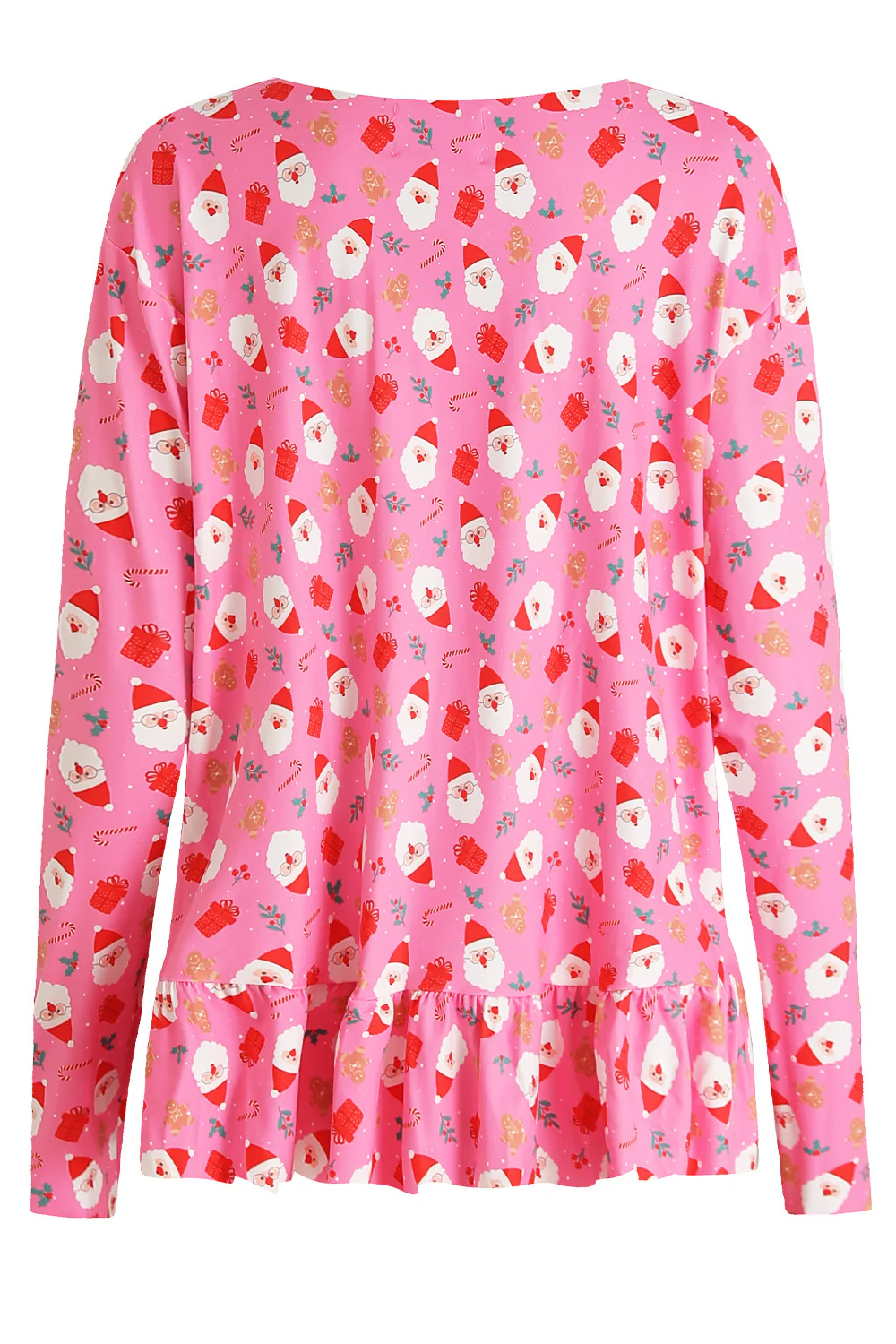 Alma Ls Frill T Shirt | Santa Pink | Bluse fra Liberté - Image 4