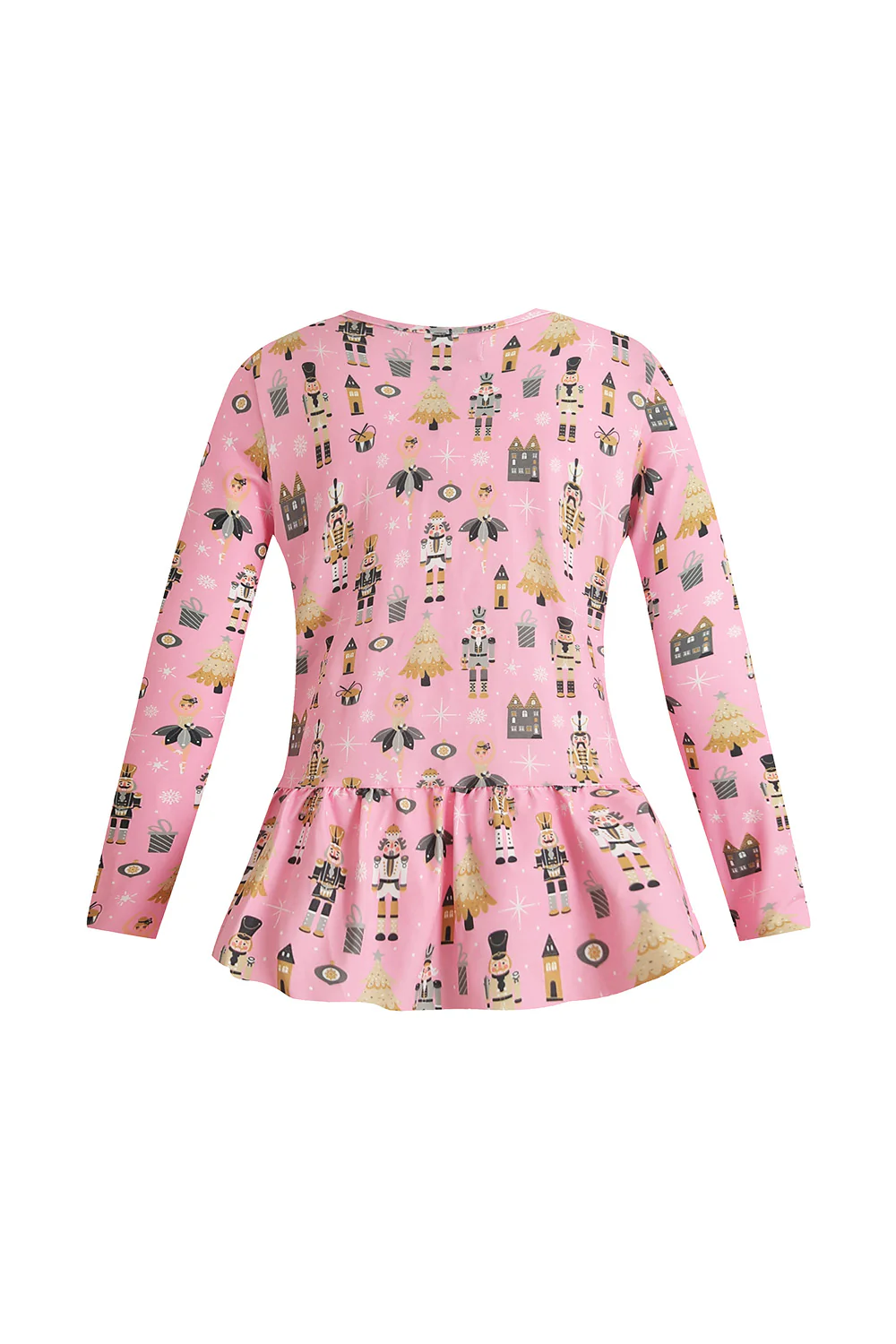 Alma Ls Frill Tshirt (Kids) | Nutcracker Bubblegum | Bluse fra Liberté Ami - Image 3