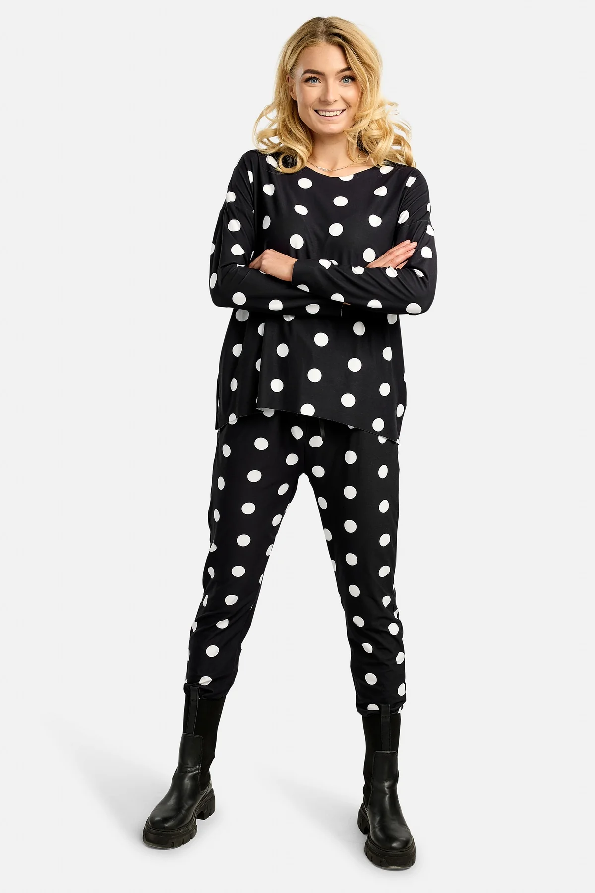 Alma Ls Top | Black Big Dot | Bluse fra Liberté - Image 10