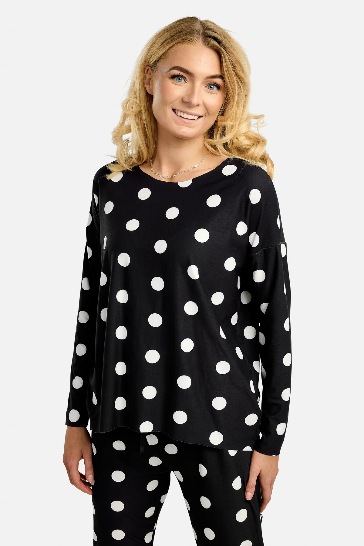 Alma Ls Top | Black Big Dot | Bluse fra Liberté - Image 11