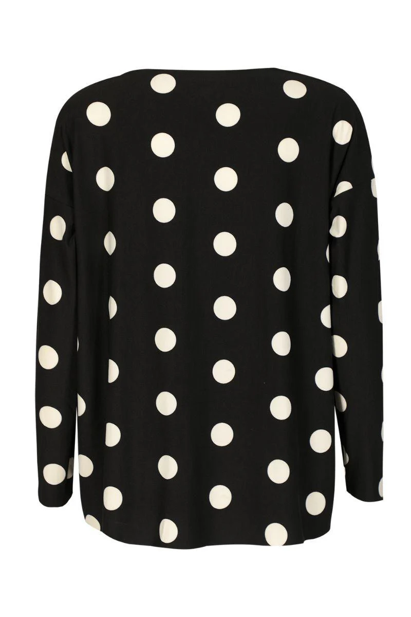 Alma Ls Top | Black Big Dot | Bluse fra Liberté - Image 7