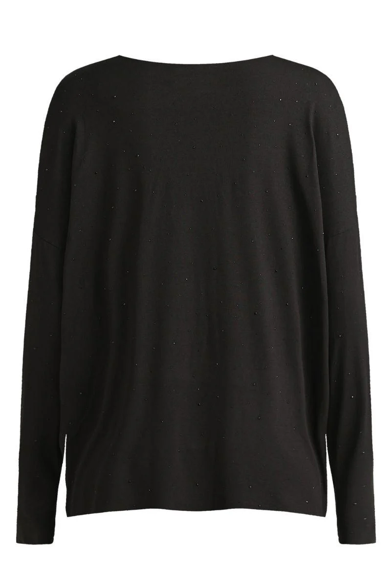 Alma Ls Top | Black Black Simili (sorte sten) | Top fra Liberté - Image 4