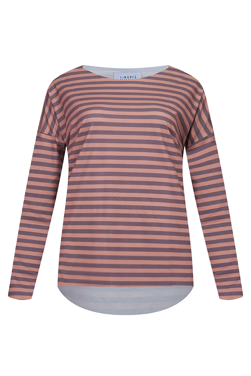 Alma Ls Top | Brown Stripe | Bluse fra Liberté - Image 2