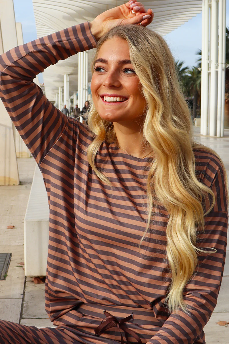 Alma Ls Top | Brown Stripe | Bluse fra Liberté - Image 6