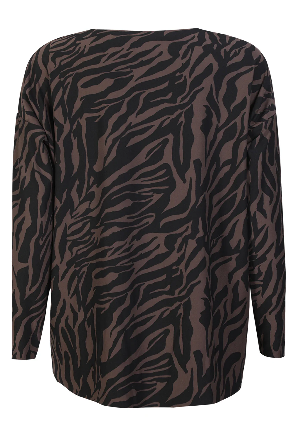 Alma Ls Top | Dark Brown Zebra | Bluse fra Liberté - Image 5