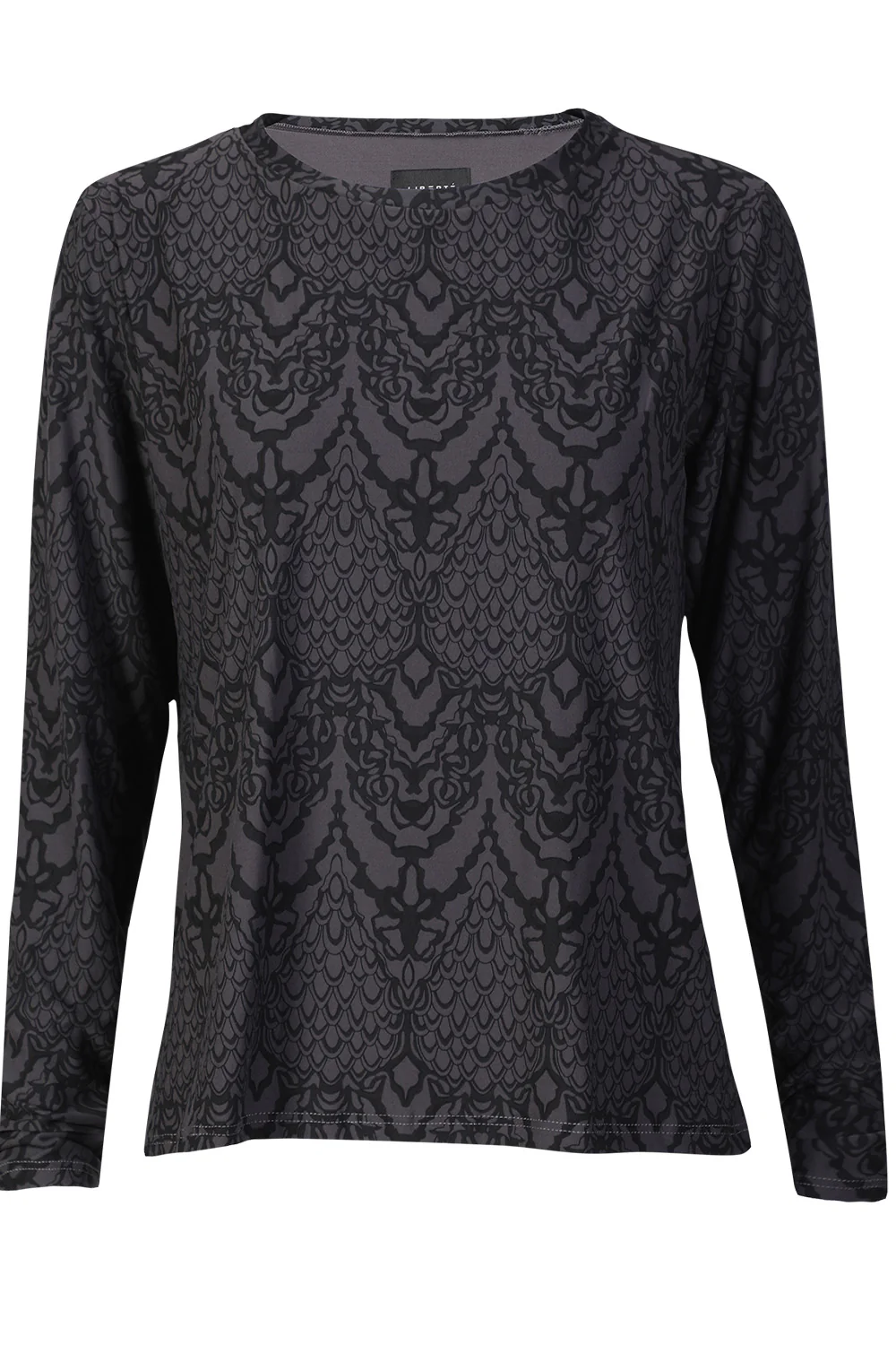 Alma Ls U Tshirt | Dark Grey Lala | Bluse fra Liberté - Image 2