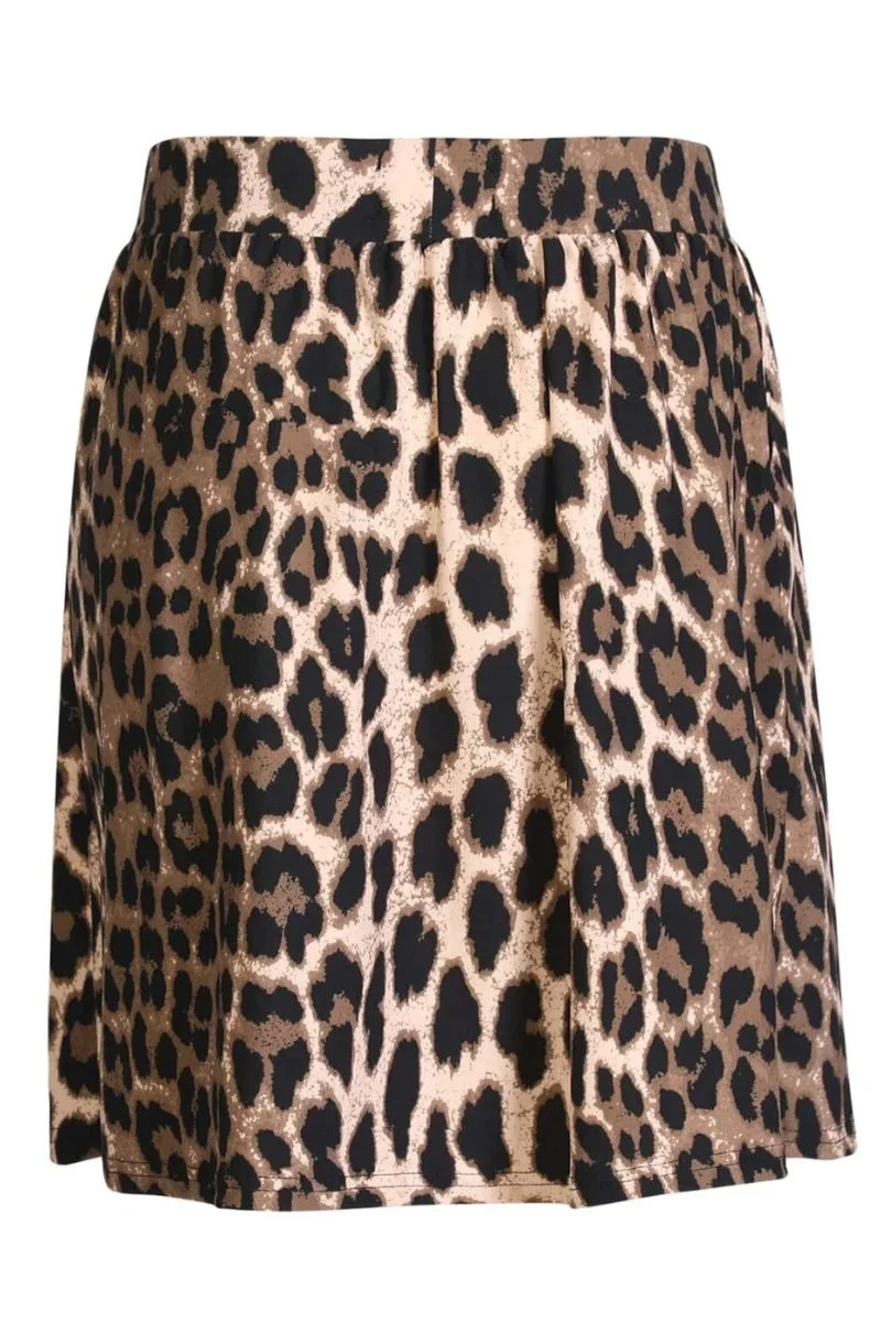 Alma Short Loose Skirt | Big Lux Leo Fossil | Kort nederdel fra Liberté Essentiel - Image 4