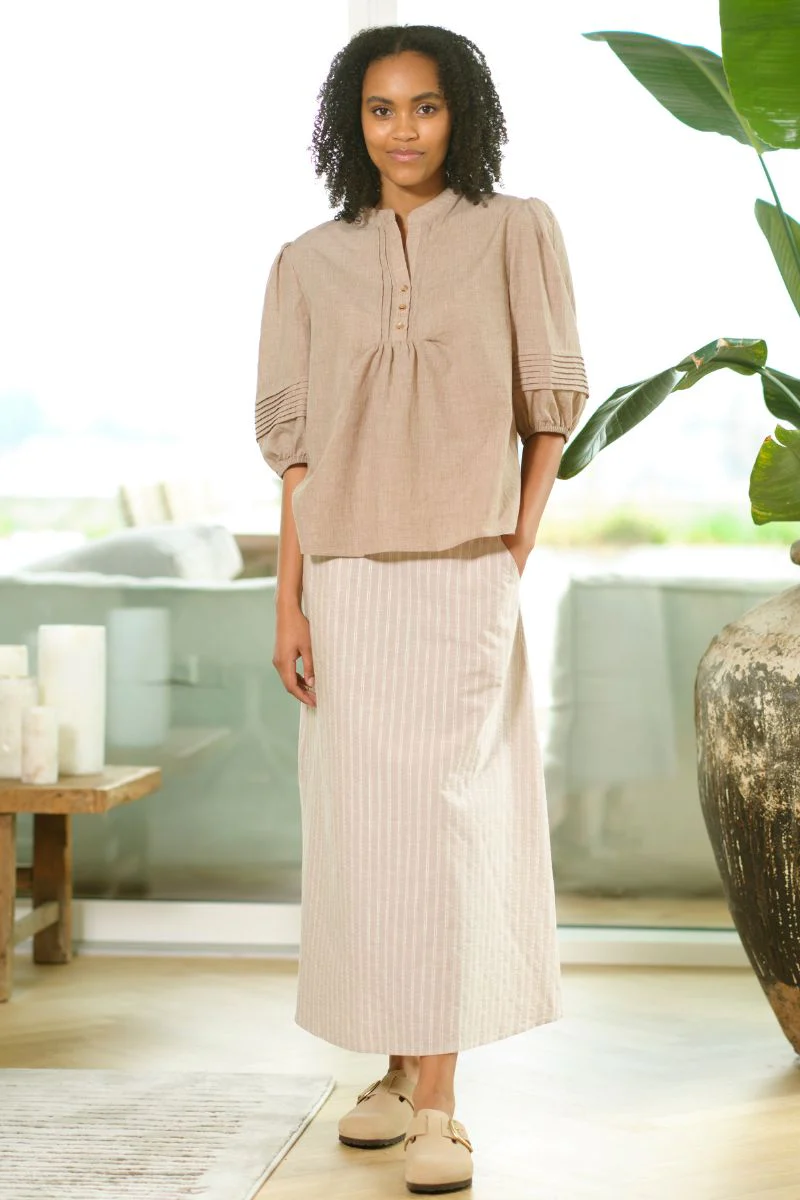 Alma Skirt 2773 | Light Sand | Nederdel fra Prepair - Image 4