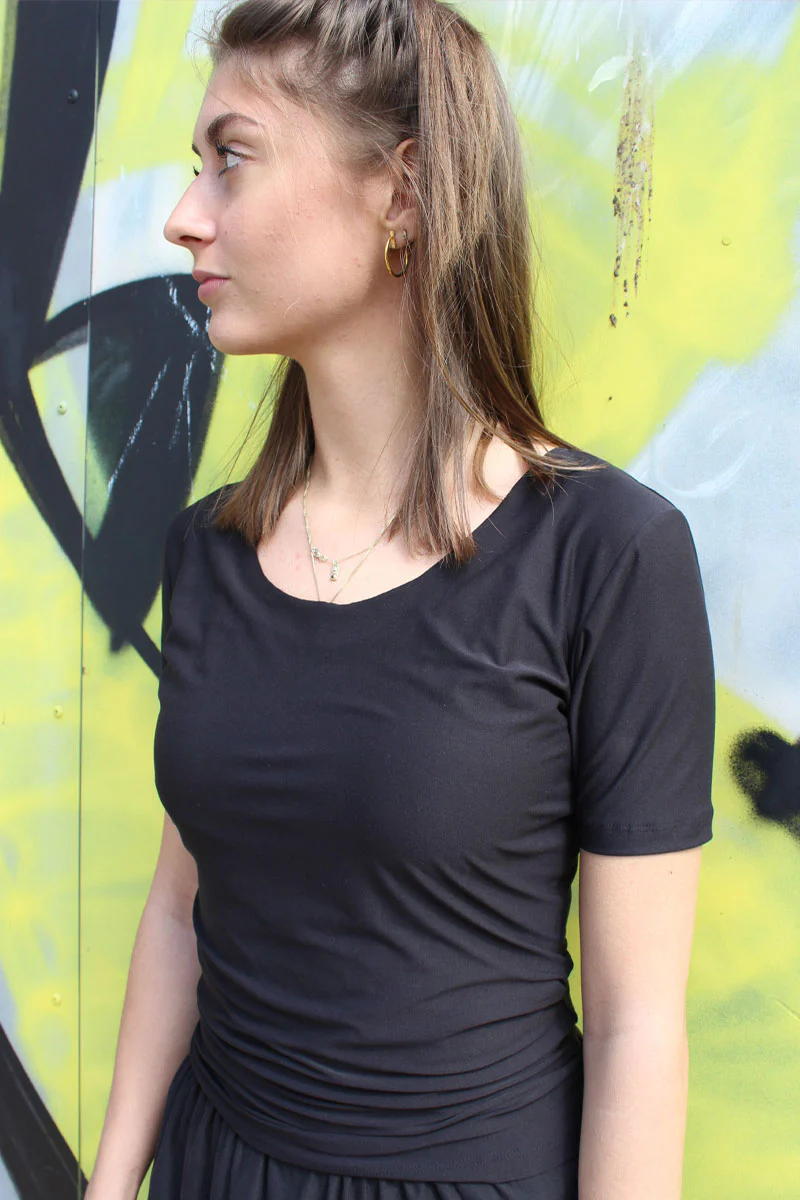 Alma Slimfit T-shirt | Sort | T-shirt fra Liberté Essentiel - Image 5