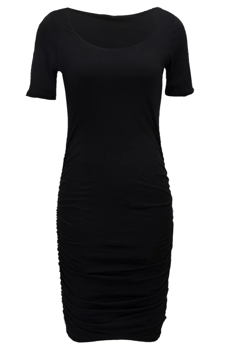 Alma Ss Turn Dress | Black | Vendbar kjole fra Liberté - Image 5