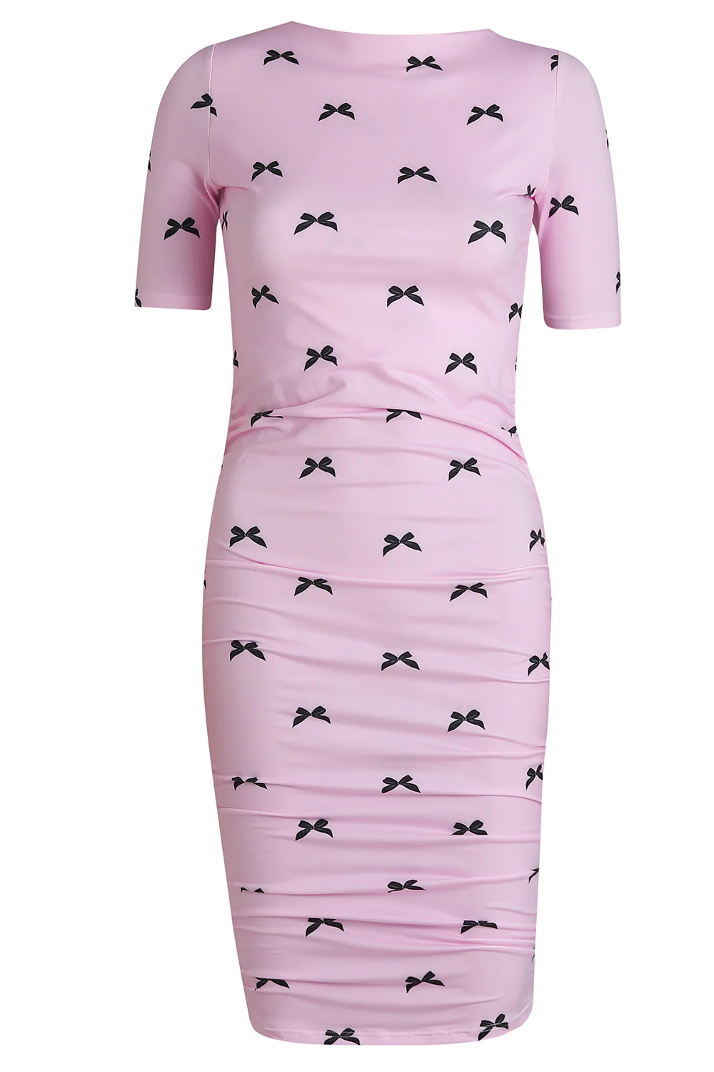 Alma Ss Turn Dress | Pink Bow | Vendbar kjole fra Liberté - Image 2
