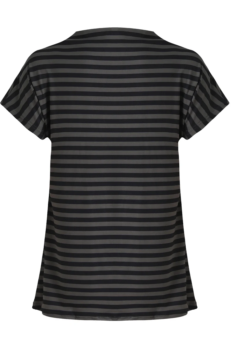 Alma Top | Dark Grey Black Stripe | Bluse fra Liberté - Image 5