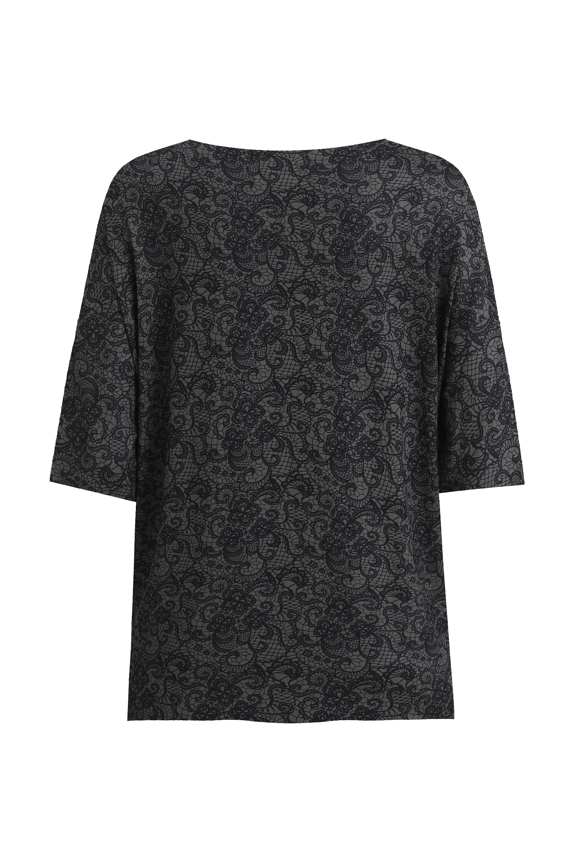 Alma Tshirt | Black Grey Lace | TShirt fra Liberté - Image 4
