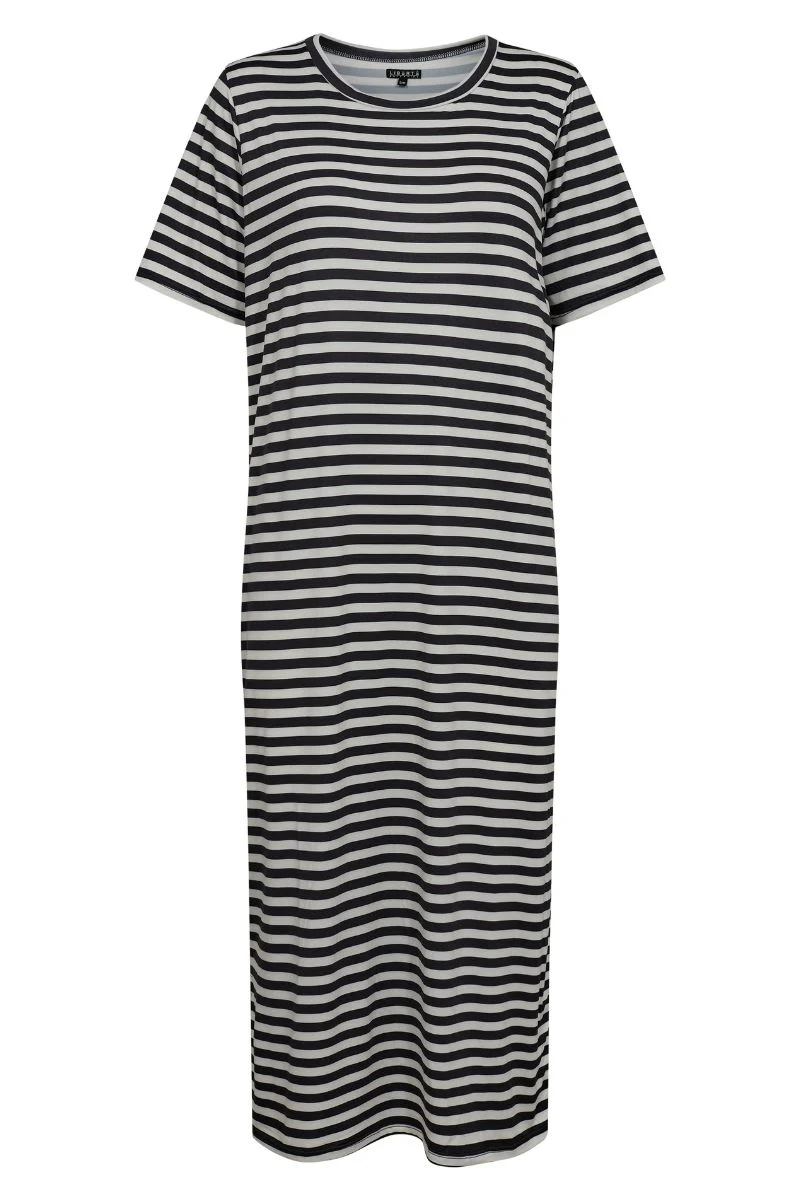 Alma Tshirt Dress | Black Creme Stripe | Kjole fra Liberté