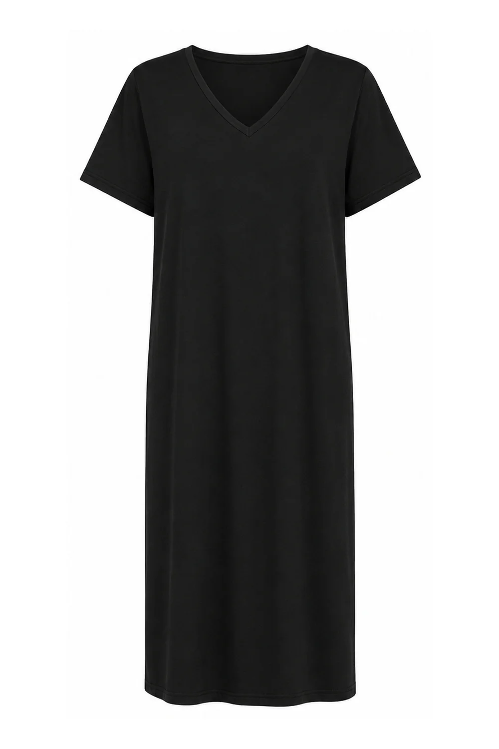 Alma Vneck Tshirt Dress | Black | Kjole fra Liberté - Image 2