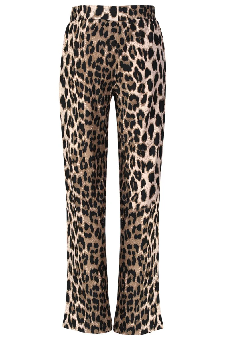 Alma Wide Pants | Big Lux Leo Fossil | Bukser fra Liberté - Image 4