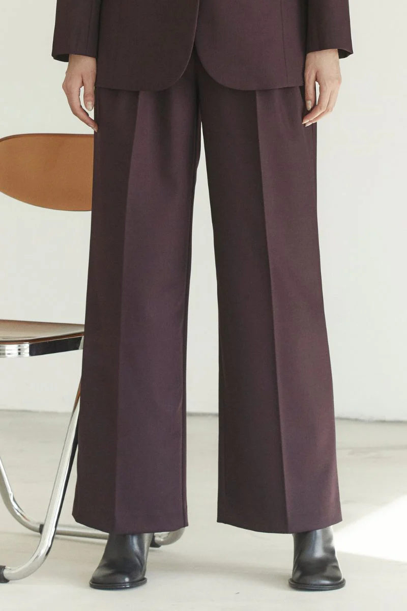 Almira Pleat Pant 31623 | Plum | Bukser fra Co'couture - Image 3