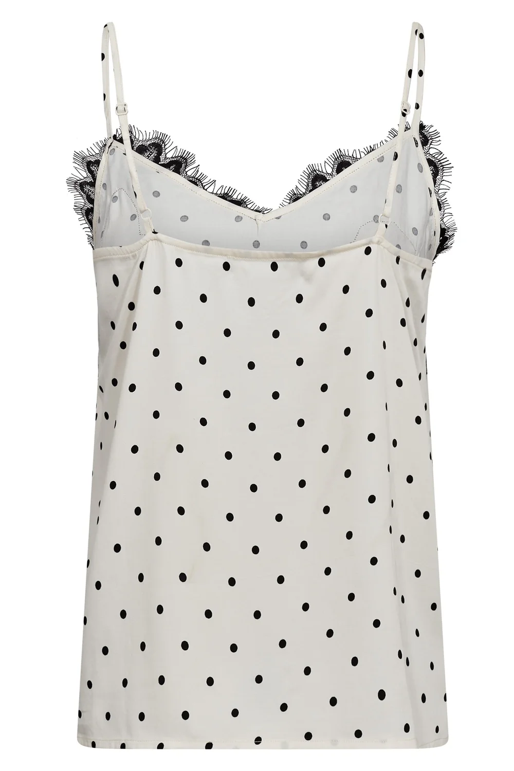 Amelicc Dot Lace Singlet | Off White | Top fra Co'Couture - Image 5