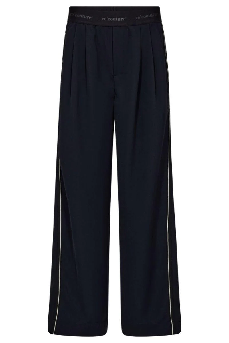 Amina Split Panel Pant 41026 | Navy | Bukser fra Co'couture