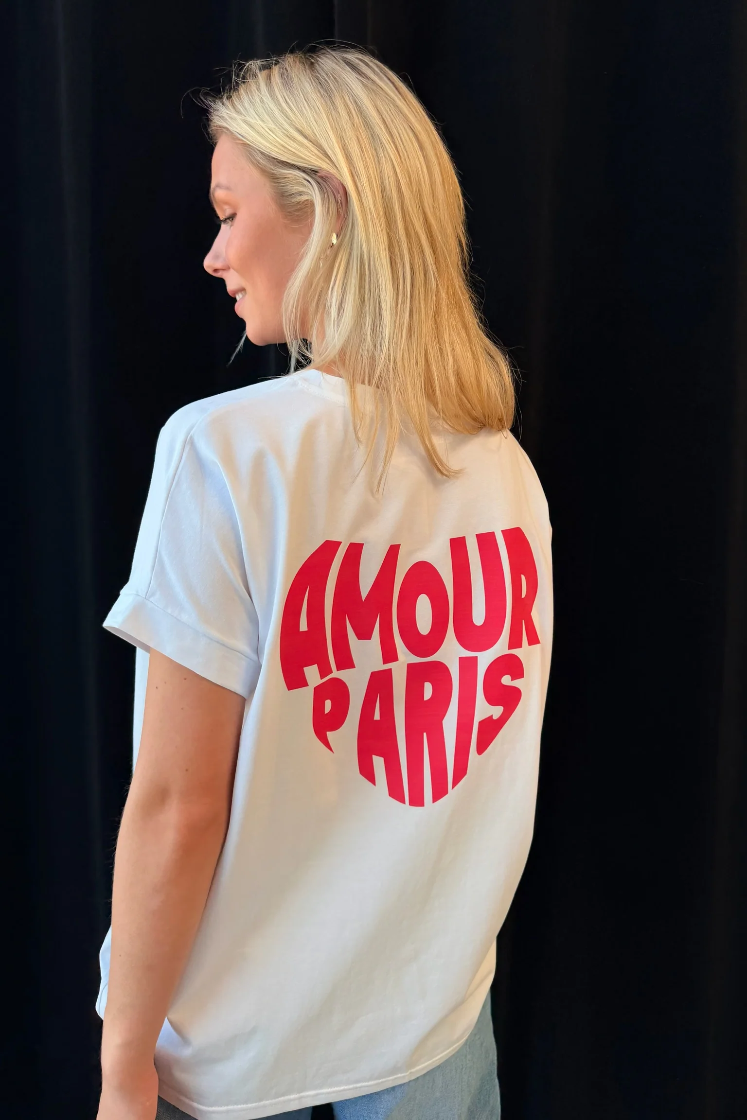 Amour Paris cotton tee | White - Image 4