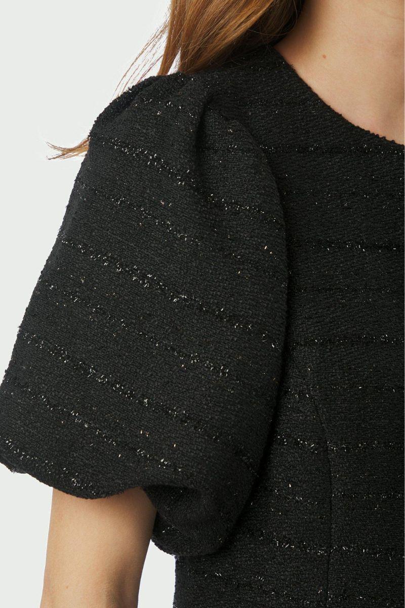 Anela Boucle Blouse | Black | Bluse fra Neo Noir - Image 5