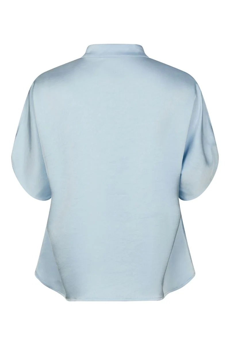 Anelle Heavy Sateen Blouse | Light Blue | Bluse fra Neo Noir - Image 7