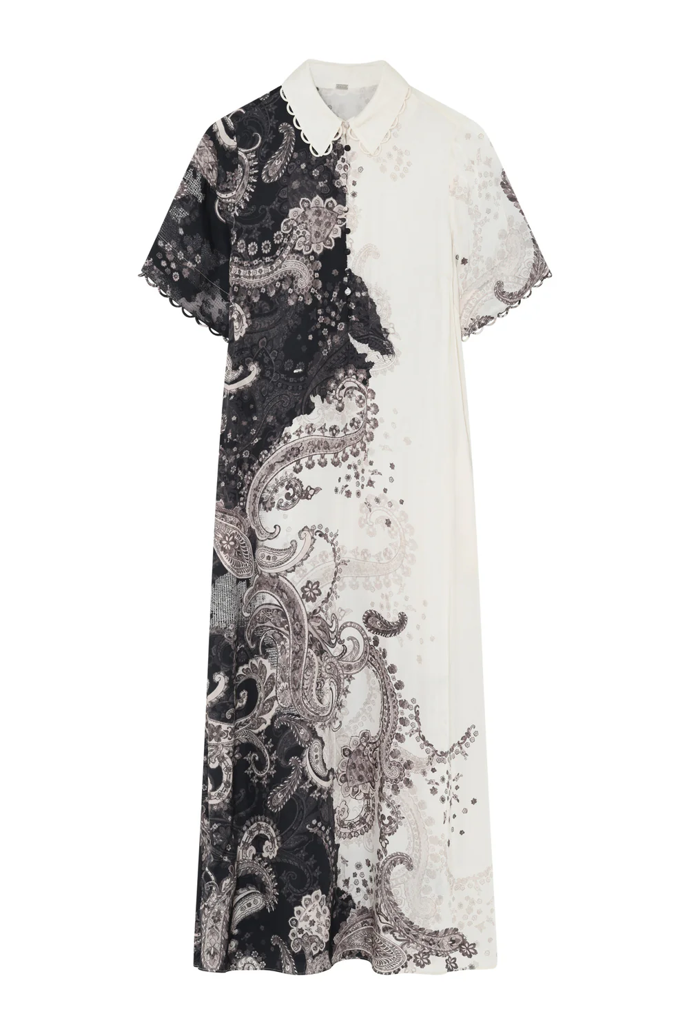 Anika Long Dress | Washed Black w. Print | Kjoler fra Gustav - Image 2