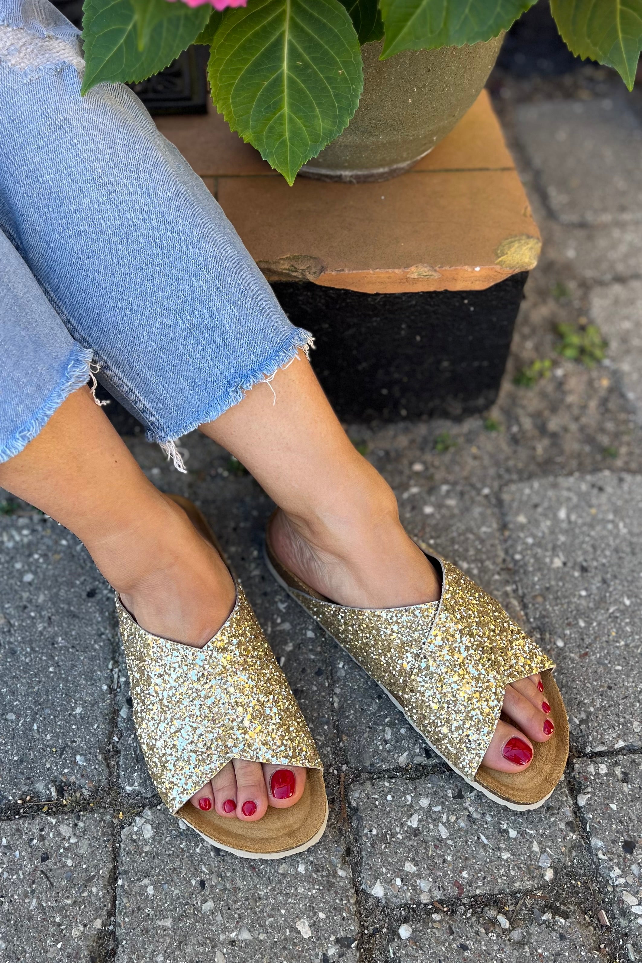 Annet Nature | Glitter oro | Sandaler fra Tim & Simonsen - Image 4