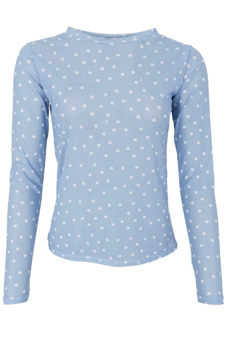 Annie Mesh Blouse | Lt. Blue Dot | Bluse fra Black Colour