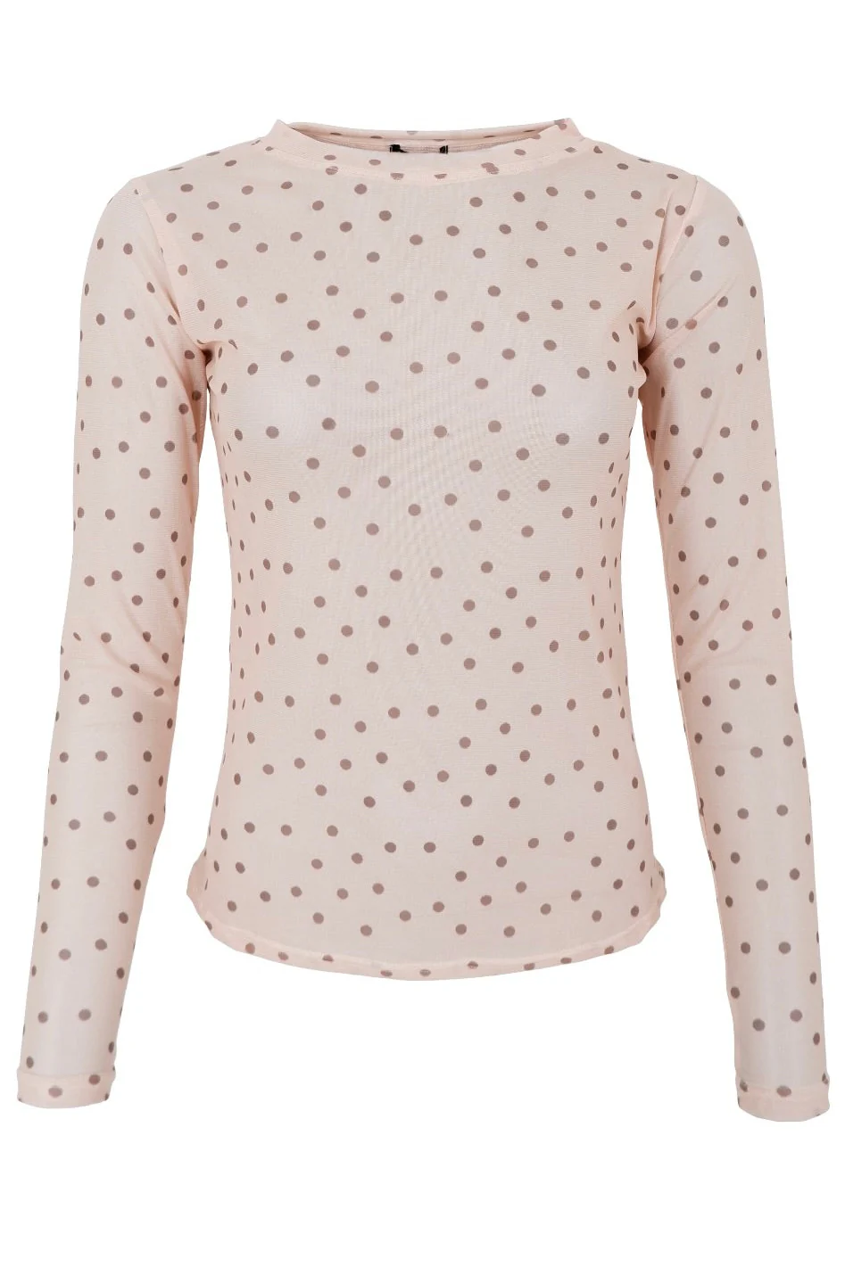 Annie Mesh Blouse | Powder Dot | Bluse fra Black Colour