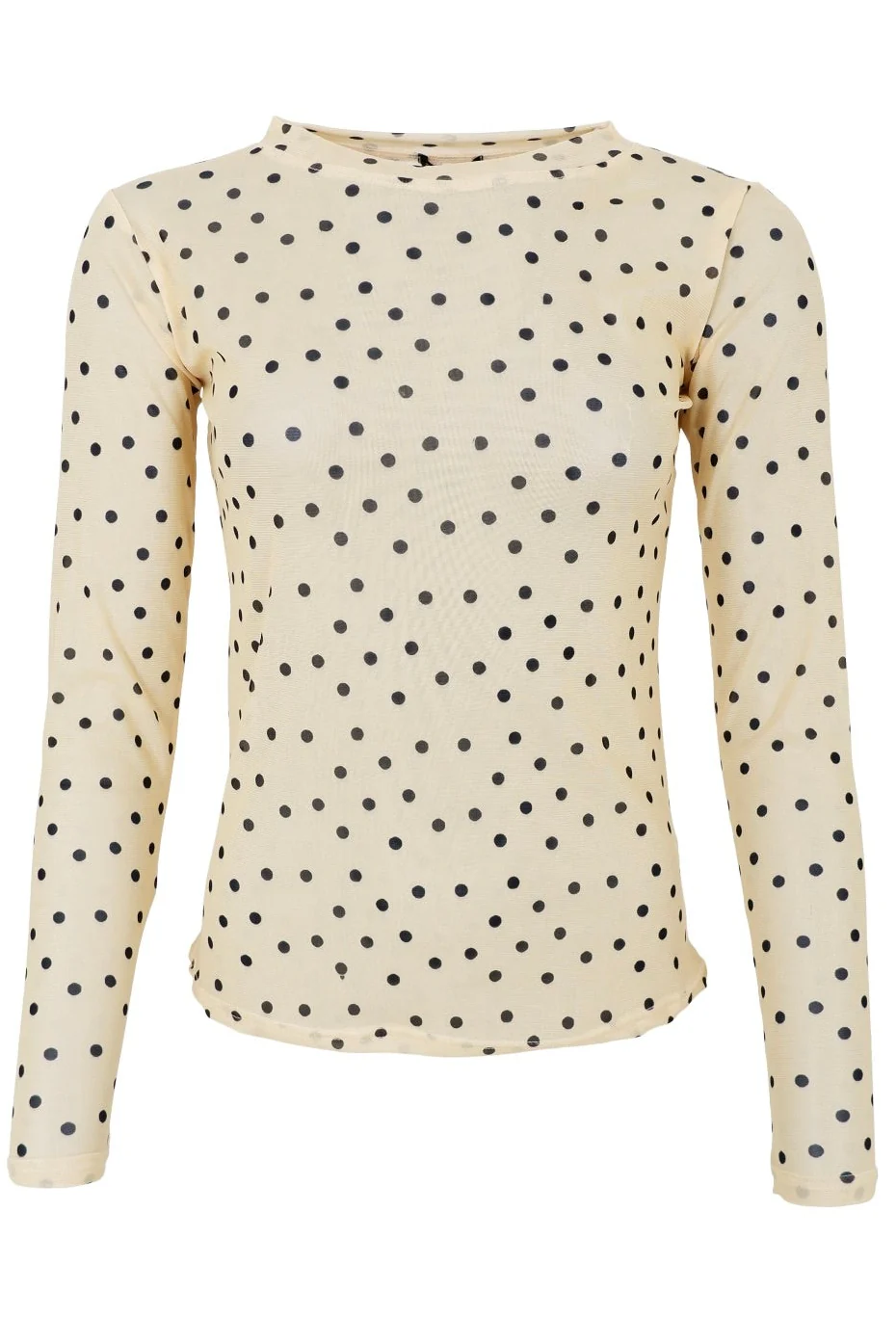 Annie Mesh Blouse | Yellow Dot | Bluse fra Black Colour