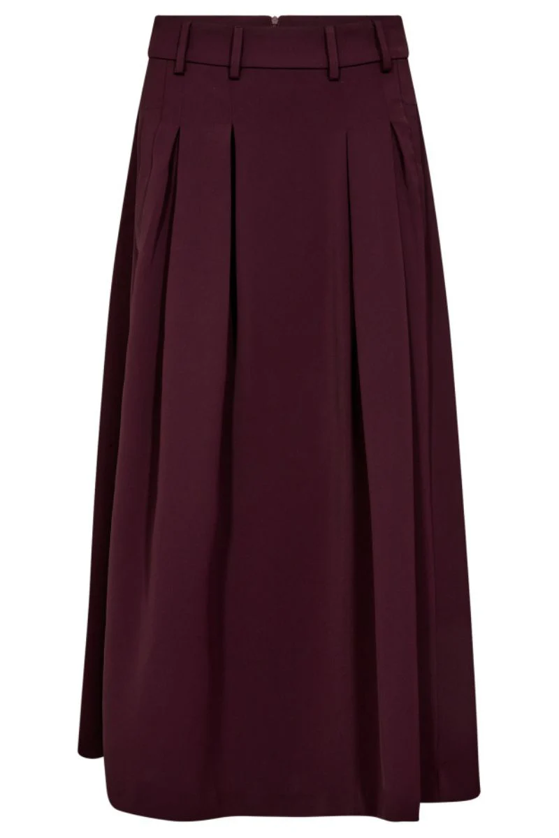 Anya Pleat Skirt 34178 | Winered | Nederdel fra Co'couture