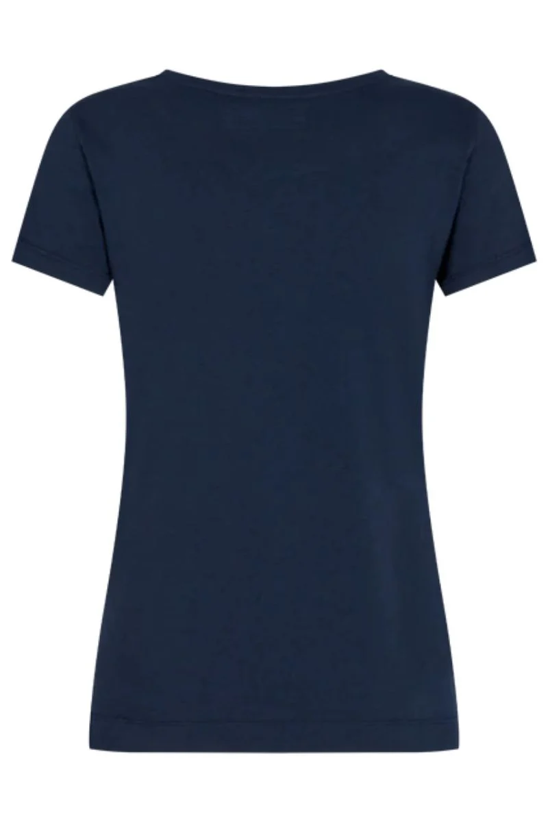 Arden Organic O-SS Tee  | Navy | T-Shirt fra Mos Mosh - Image 3